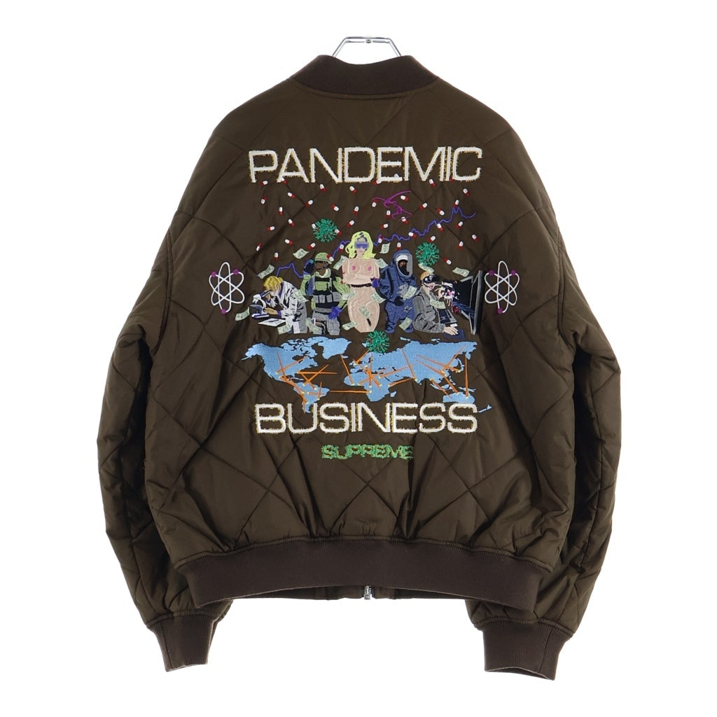 SUPREME(シュプリーム) 24AW AOI Quilted Work Jacket MA1 ボンバージャケット キルティング ブラウン