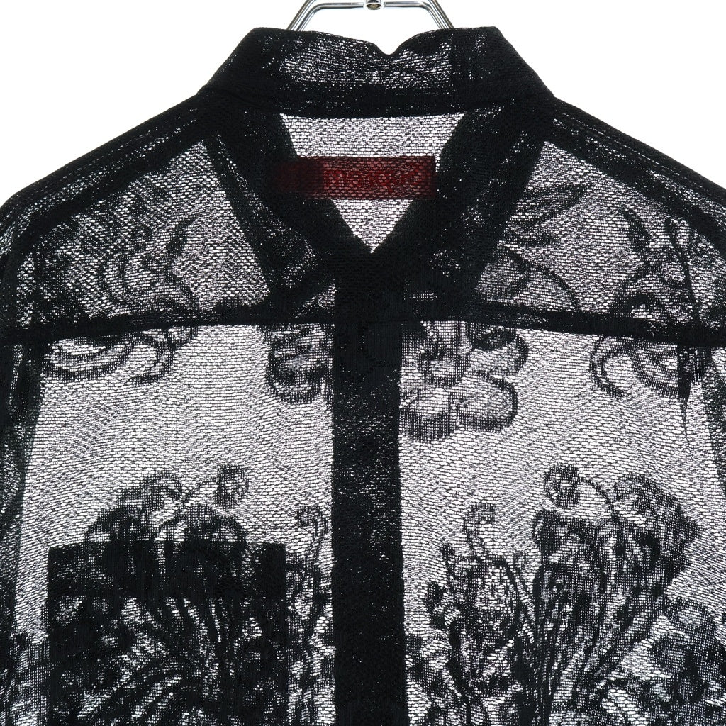 SUPREME(シュプリーム) 25SS LAST SUPPER LACE SS SHIRT 半袖シャツ 柄網メッシュ ブラック レディース