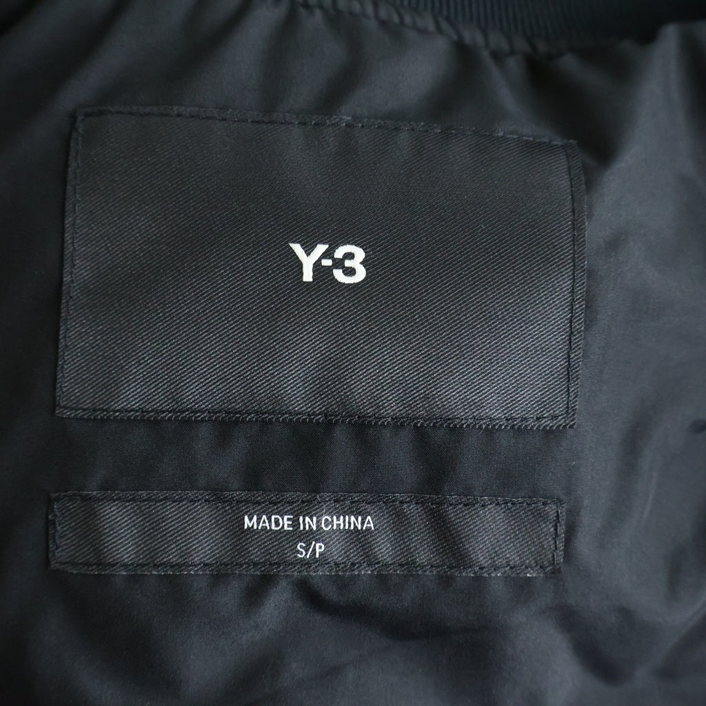Y-3(ワイスリー) オーバーサイズ MA1 ロングボンバージャケット ブラック