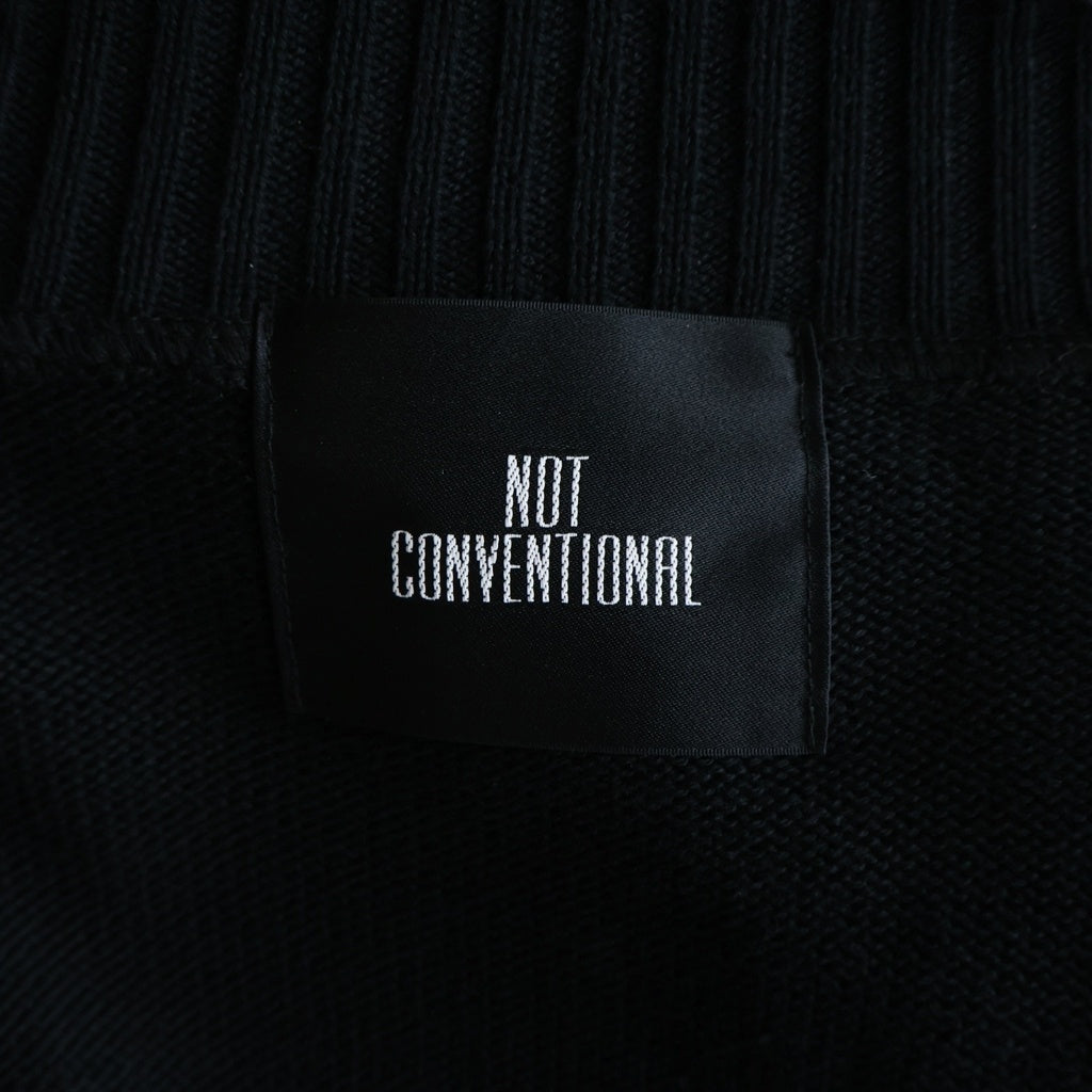 NO BRAND(ノーブランド) NOT CONVENTIONAL ハンドステッチ コットン セーター ブラック