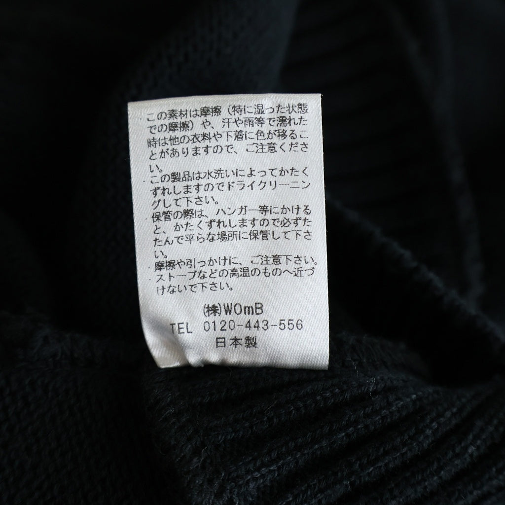 NO BRAND(ノーブランド) NOT CONVENTIONAL ハンドステッチ コットン セーター ブラック