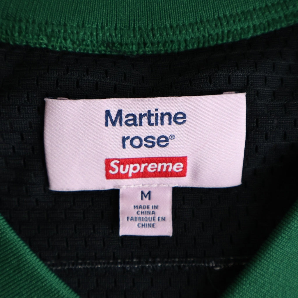 SUPREME(シュプリーム) 24AW ×Martine Rose Football Jersey マーティン・ローズ フットボールジャージ メッシュ半袖Tシャツカットソー ブラック/グリーン