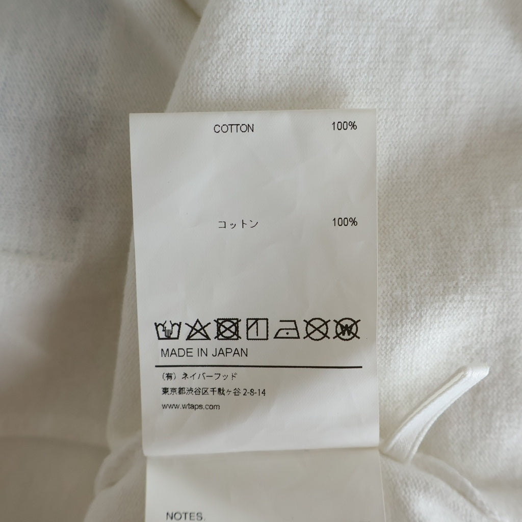WTAPS(ダブルタップス) 25SS INSECT SS COTTON フロントポケット コットン 半袖Tシャツカットソー ホワイト 251ATDT-CSM15