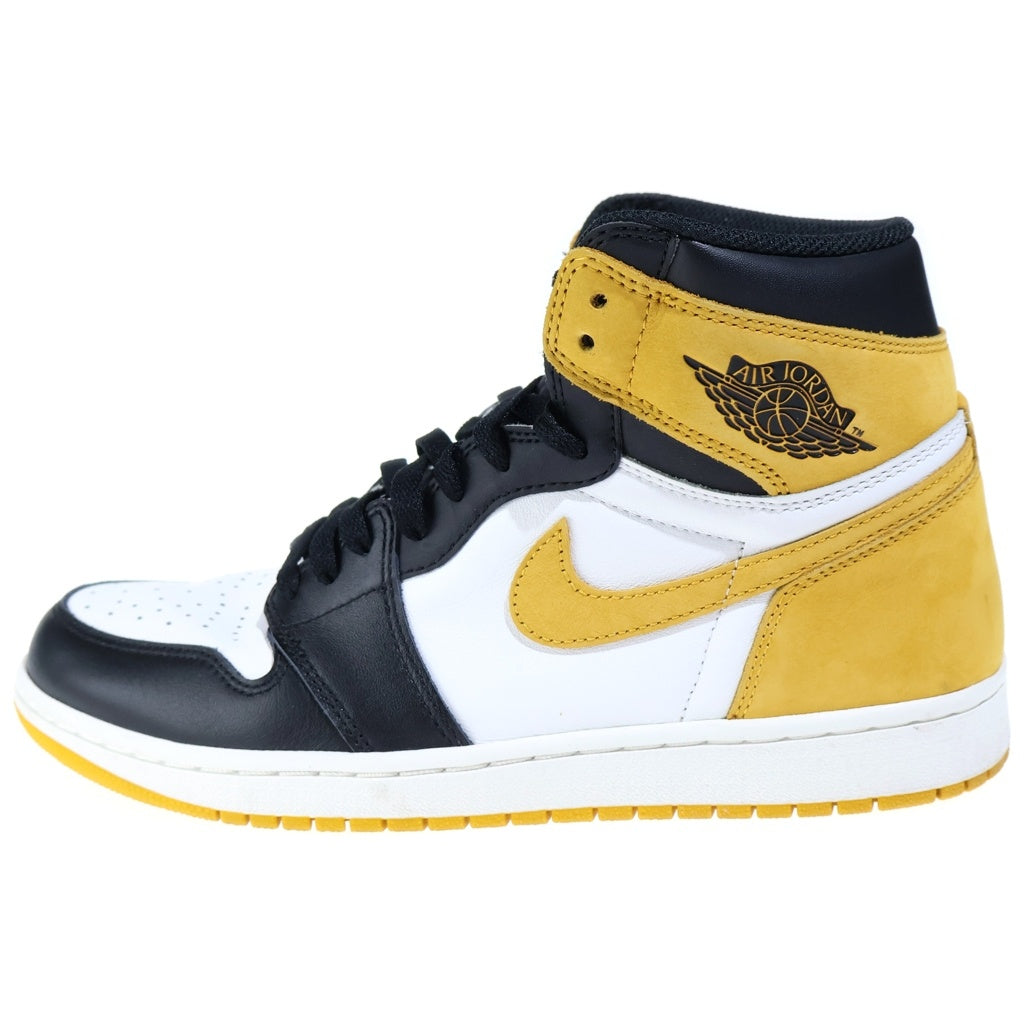 NIKE(ナイキ) AIR JORDAN RETRO HIGH OG YELLOW OCHRE エアジョーダン 1 オークル ハイカットスニーカー555088-109 US9.5/27.5cm ホワイト/イエロー 555088-109