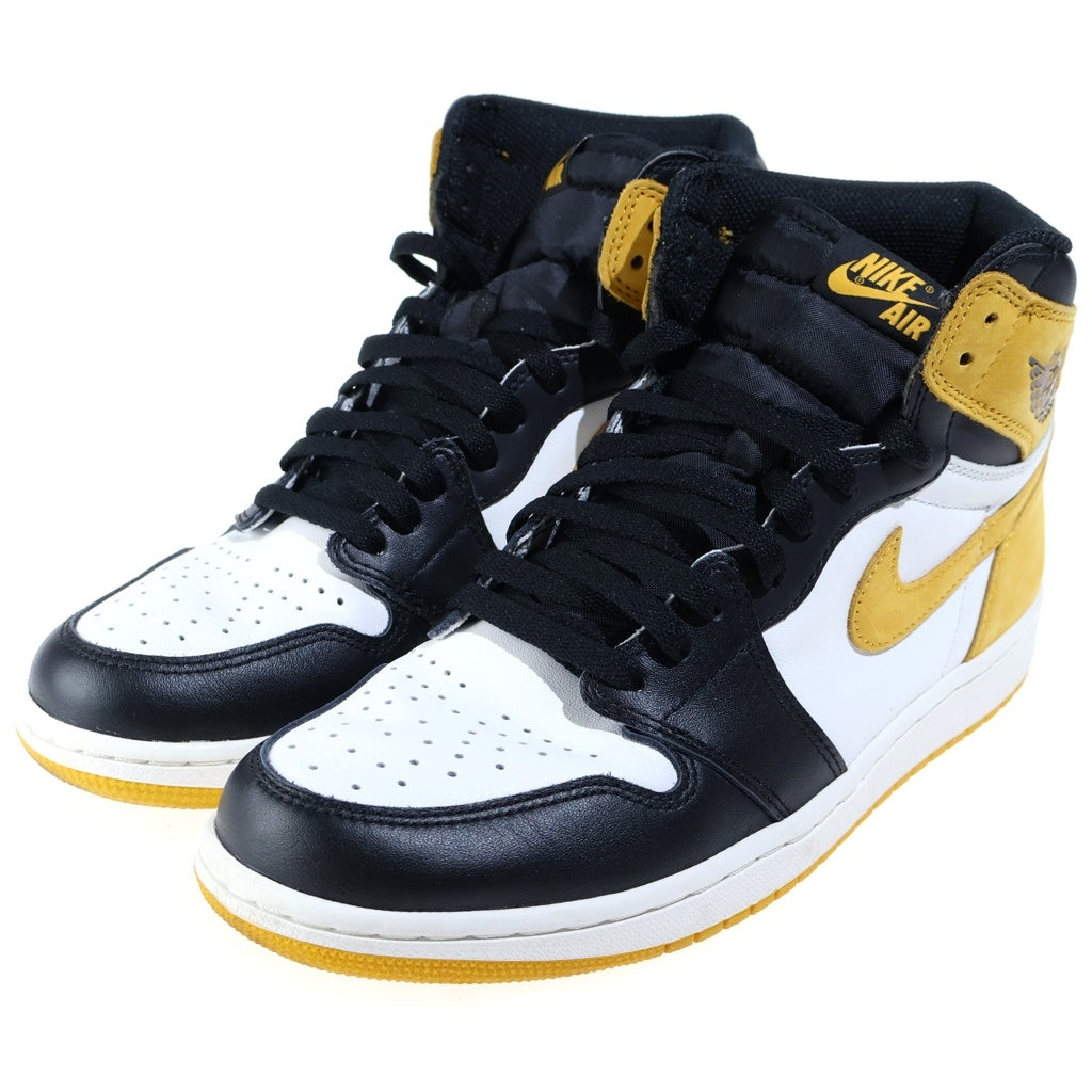 NIKE(ナイキ) AIR JORDAN RETRO HIGH OG YELLOW OCHRE エアジョーダン 1 オークル ハイカットスニーカー555088-109 US9.5/27.5cm ホワイト/イエロー 555088-109