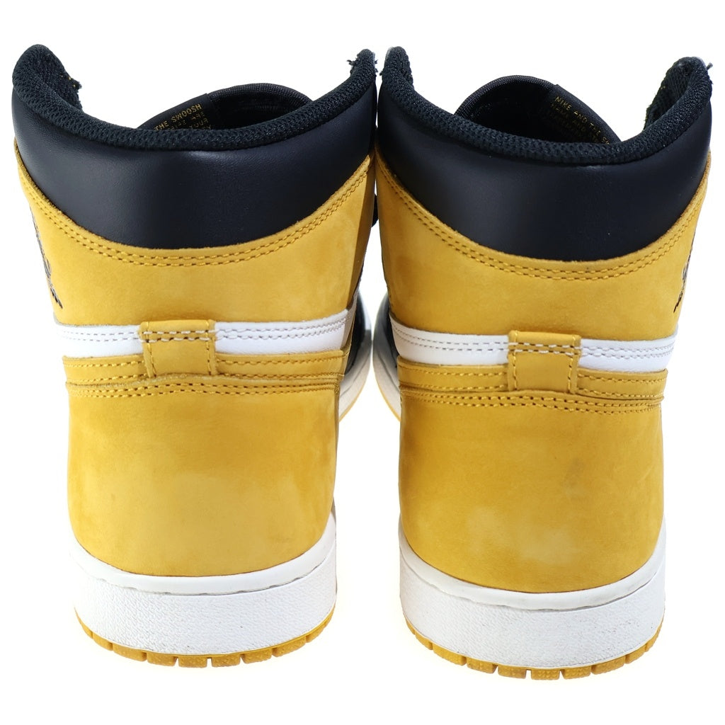 NIKE(ナイキ) AIR JORDAN RETRO HIGH OG YELLOW OCHRE エアジョーダン 1 オークル ハイカットスニーカー555088-109 US9.5/27.5cm ホワイト/イエロー 555088-109