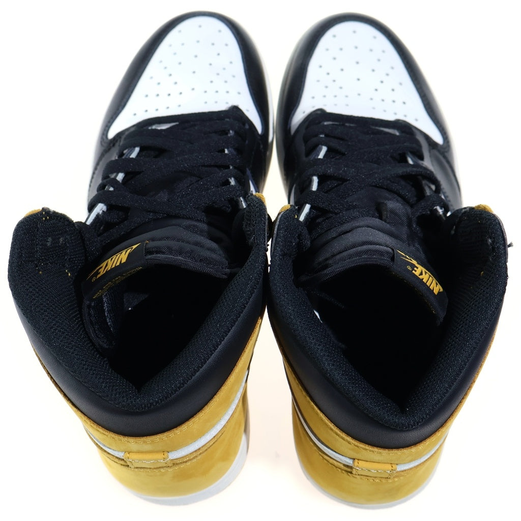 NIKE(ナイキ) AIR JORDAN RETRO HIGH OG YELLOW OCHRE エアジョーダン 1 オークル ハイカットスニーカー555088-109 US9.5/27.5cm ホワイト/イエロー 555088-109