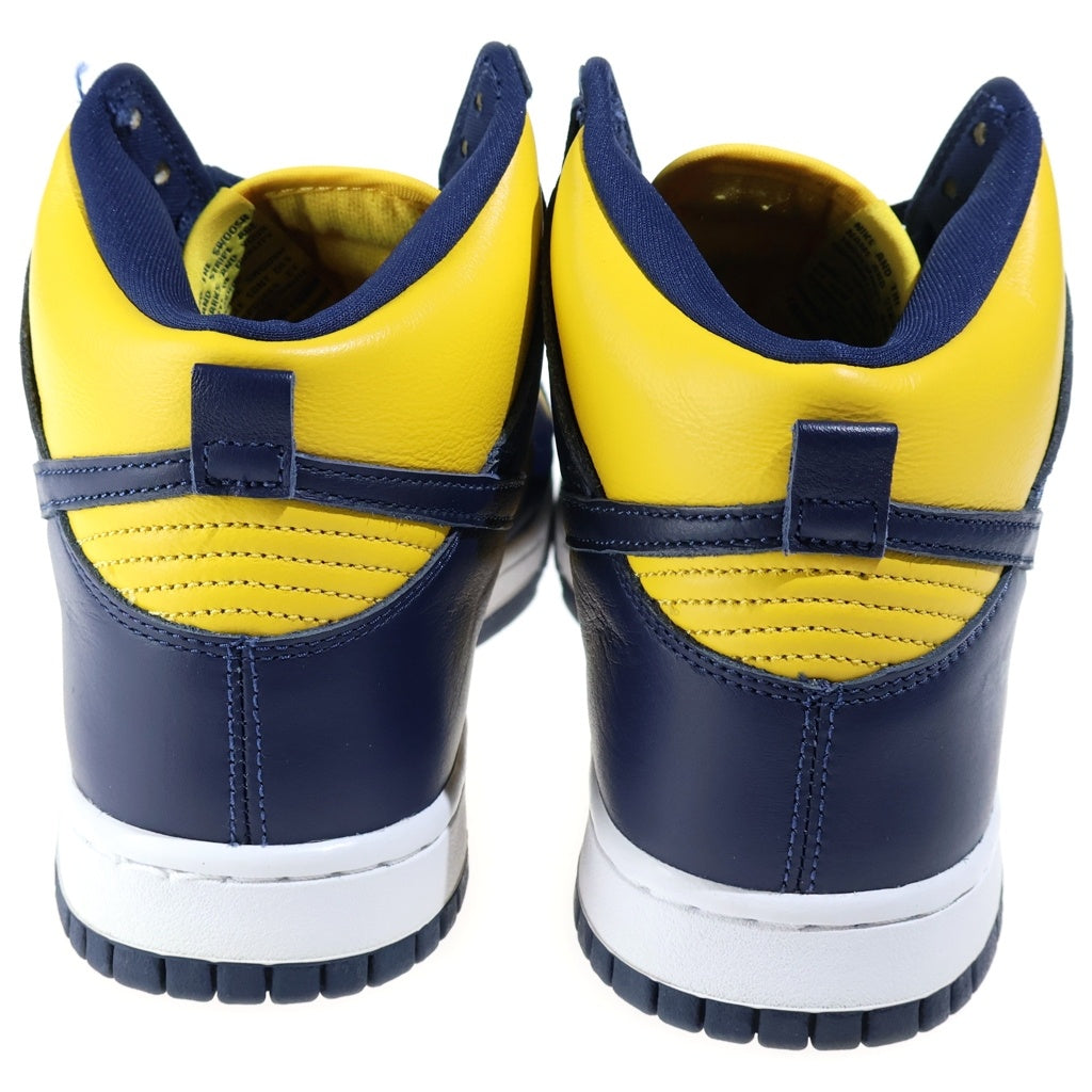 NIKE(ナイキ) DUNK HIGH SP MICHIGAN ダンクハイ ミシガン ミッドカットスニーカー シューズ ネイビー/イエロー US9/27.0cm CZ8149-700