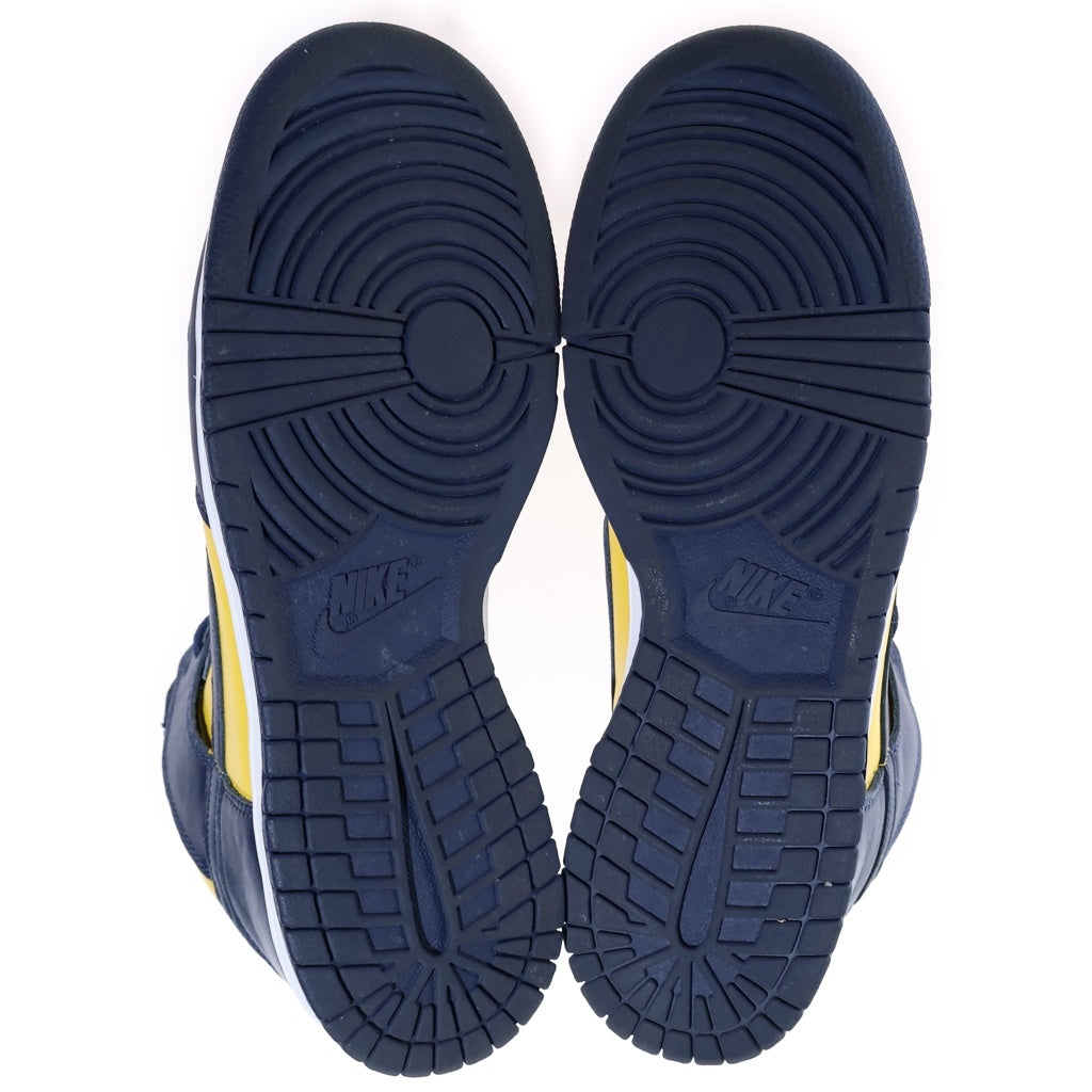 NIKE(ナイキ) DUNK HIGH SP MICHIGAN ダンクハイ ミシガン ミッドカットスニーカー シューズ ネイビー/イエロー US9/27.0cm CZ8149-700