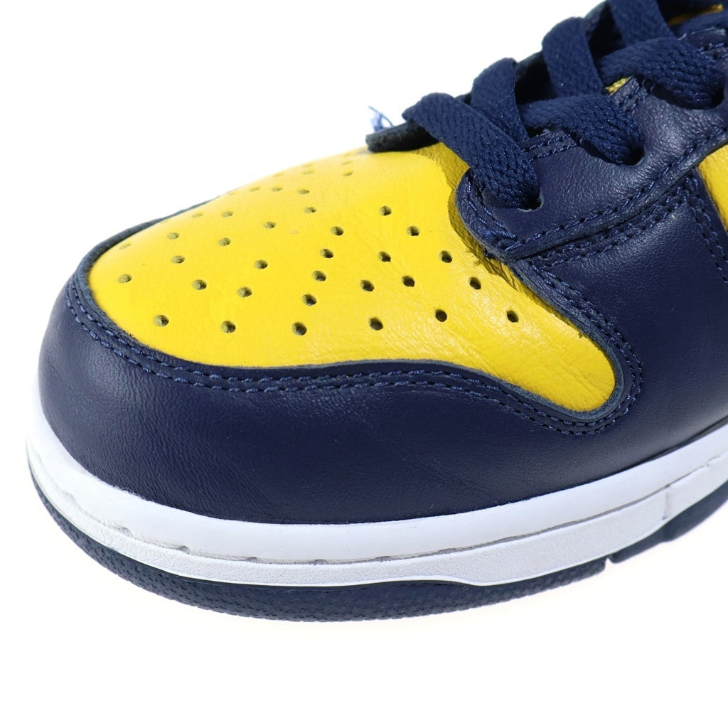 NIKE(ナイキ) DUNK HIGH SP MICHIGAN ダンクハイ ミシガン ミッドカットスニーカー シューズ ネイビー/イエロー US9/27.0cm CZ8149-700
