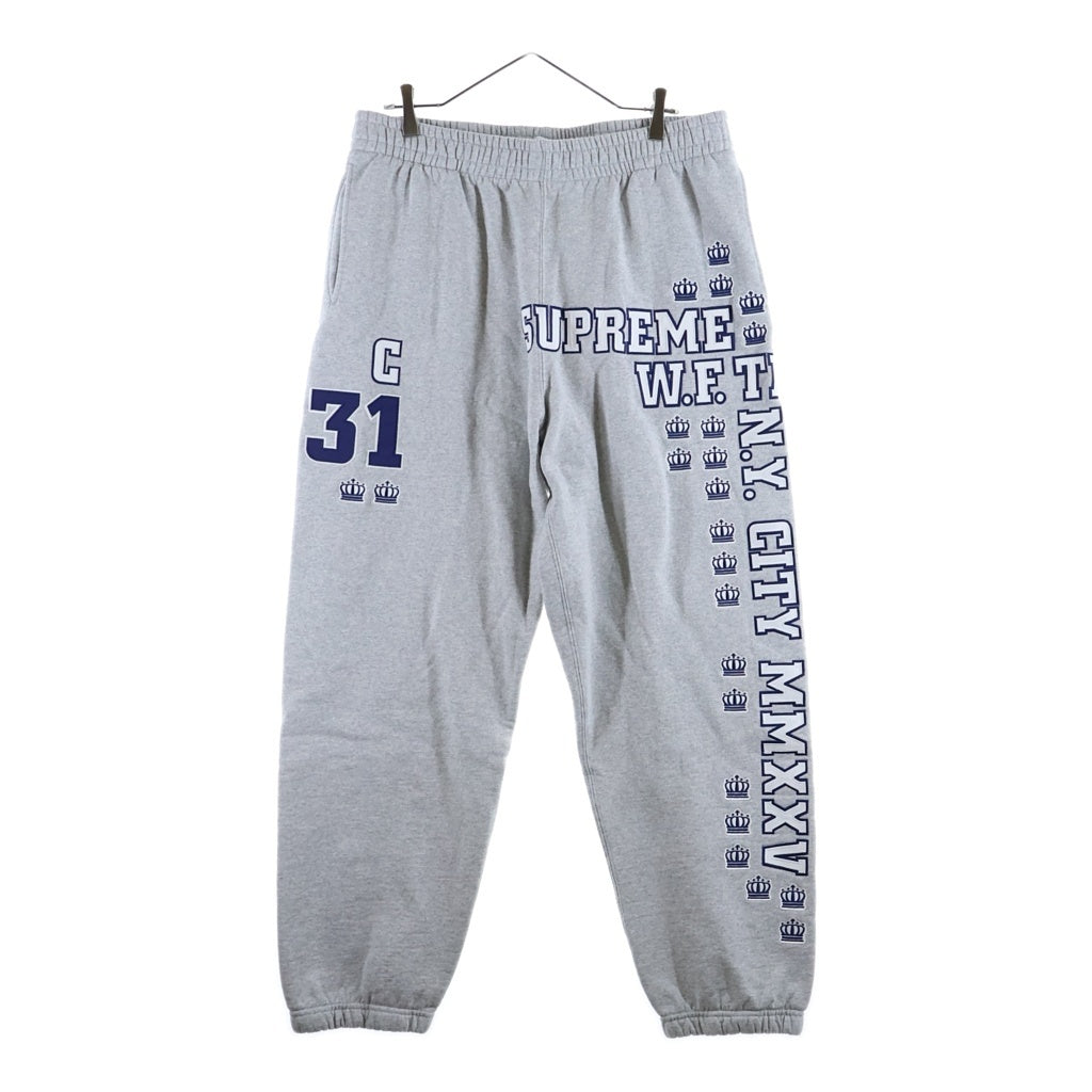 SUPREME(シュプリーム) 25AW League Champs Sweatpant ロゴ刺繍 スウェットパンツ グレー
