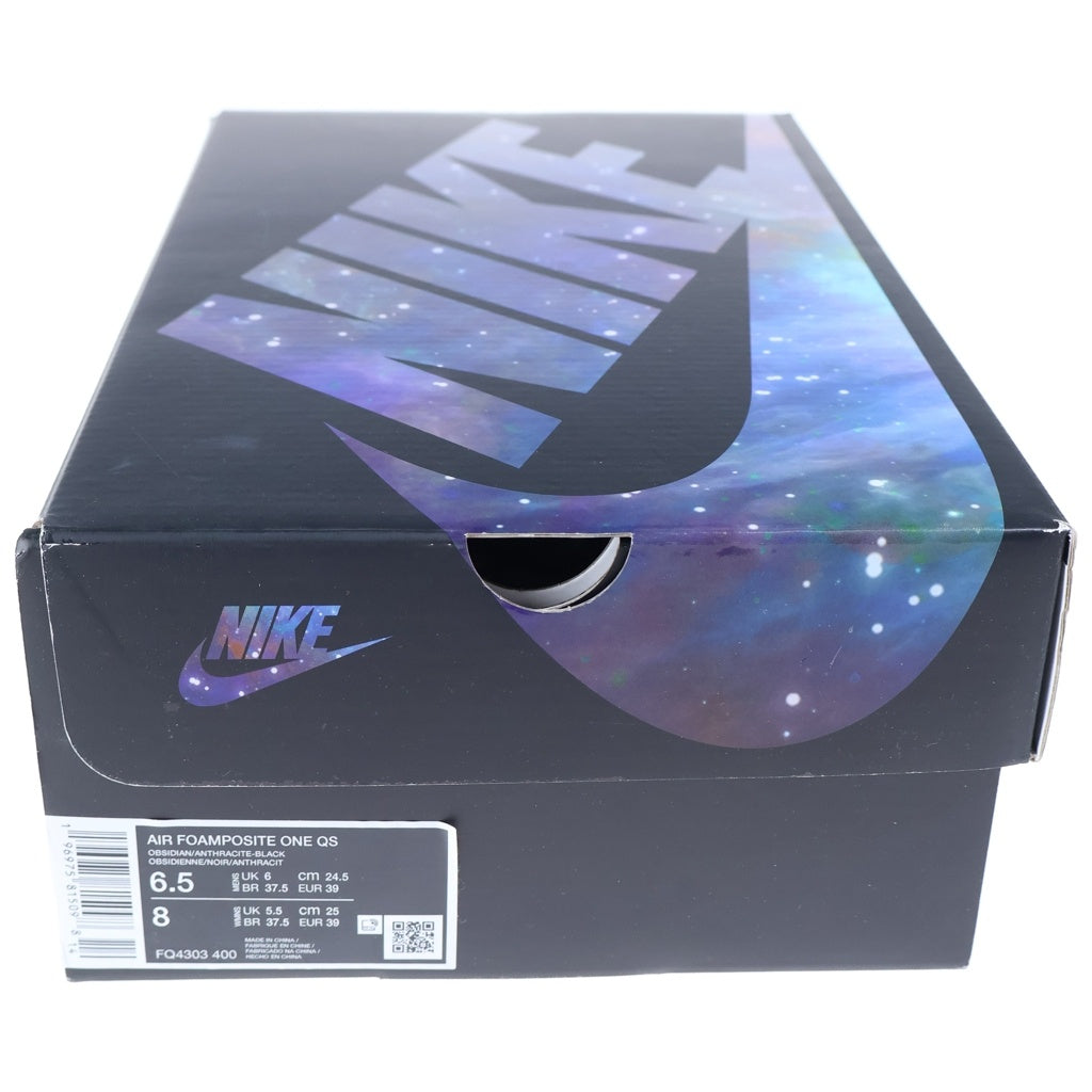 NIKE(ナイキ) FOAMPOSITE ONE GALAXY エア フォームポジット ワン ギャラクシー FQ4303-400 ミッドカットスニーカー レディース US6.5/24.5cm ブルー/ブラック