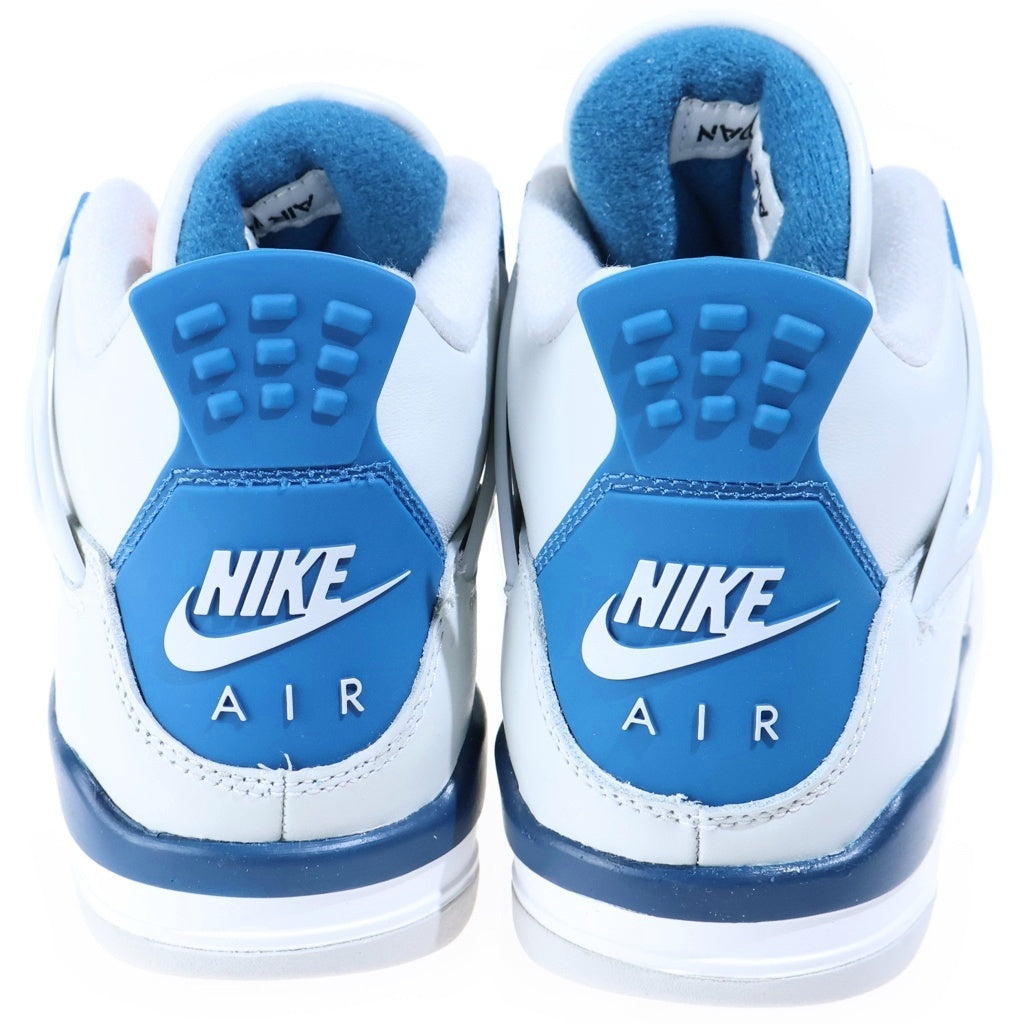 NIKE(ナイキ) AIR JORDAN RETRO MILITARY BLUE ナイキ エア ジョーダン 4 レトロ GS ミリタリーブルー HF4281-141 レディース ミッドカットスニーカー ホワイト/ブルー US6.5Y/24.5cm