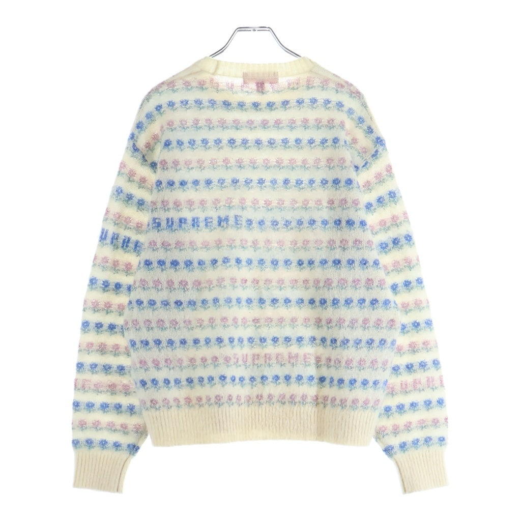 SUPREME(シュプリーム) 25AW FLOWERS METALLIC SWEATER 花柄 フラワーズ メタリック セーター ニット ホワイト ー