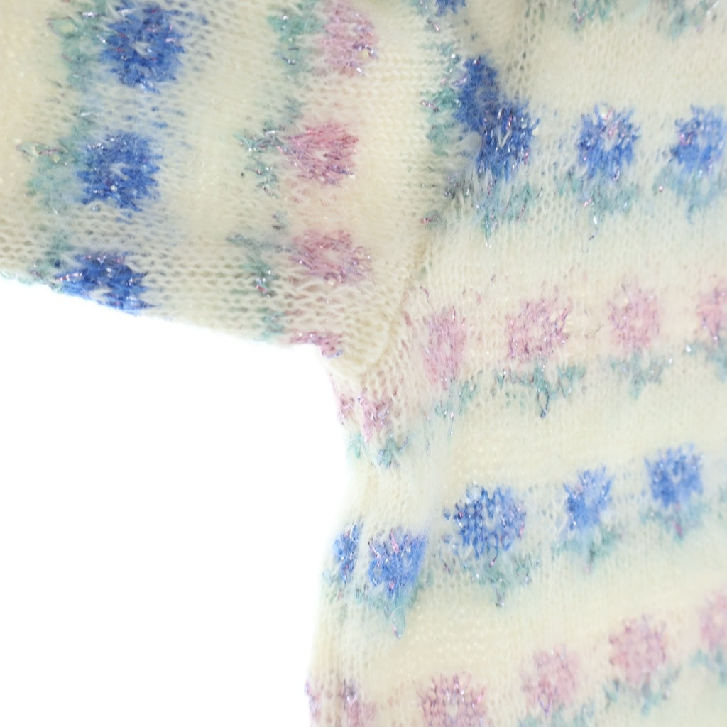 SUPREME(シュプリーム) 25AW FLOWERS METALLIC SWEATER 花柄 フラワーズ メタリック セーター ニット ホワイト ー