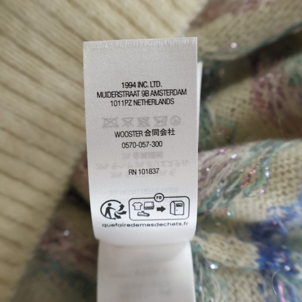 SUPREME(シュプリーム) 25AW FLOWERS METALLIC SWEATER 花柄 フラワーズ メタリック セーター ニット ホワイト ー