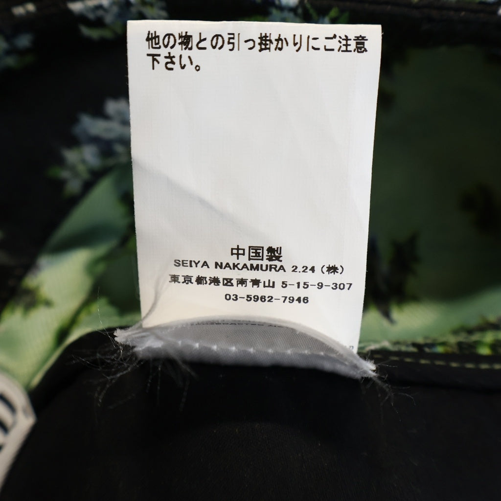 GANNI(ガニー) FLORAL JACQUARD SHORTS フローラル ジャガード レディース ショーツ 花柄 ダブルアイレットベルト ブラック