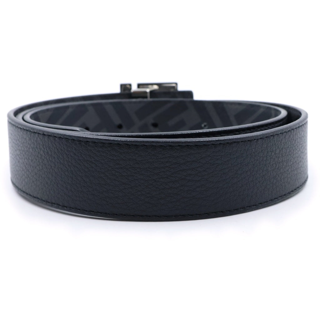 FENDI(フェンディ) FFMOTIF RFREVERSIBLE BELT FFロゴ モノグラム ズッカ柄 リバーシブル レザーベルト ブラック 7C0432