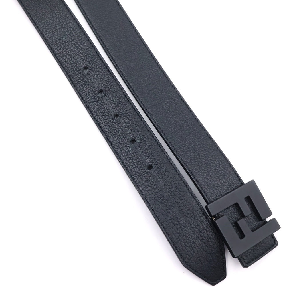 FENDI(フェンディ) FFMOTIF RFREVERSIBLE BELT FFロゴ モノグラム ズッカ柄 リバーシブル レザーベルト ブラック 7C0432