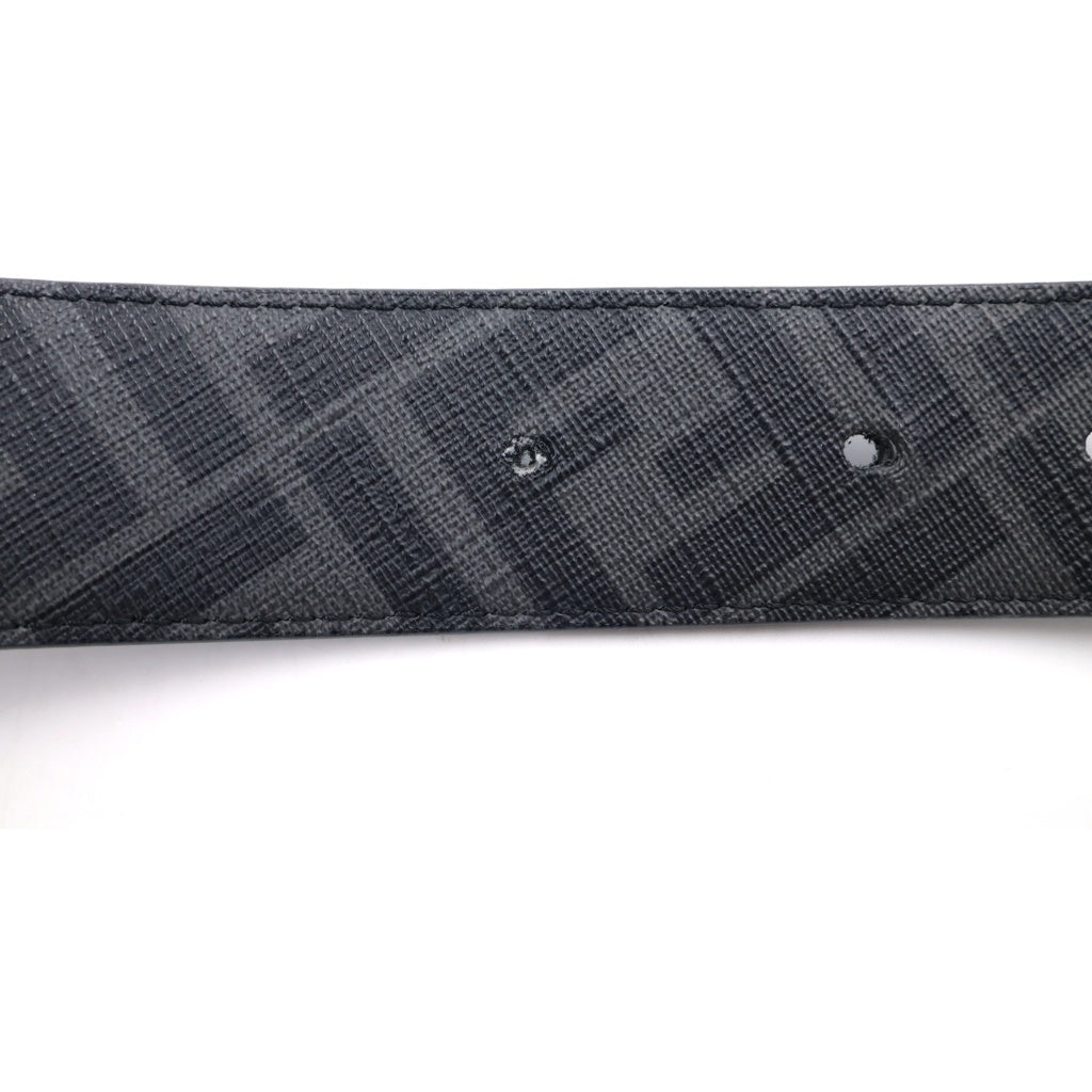 FENDI(フェンディ) FFMOTIF RFREVERSIBLE BELT FFロゴ モノグラム ズッカ柄 リバーシブル レザーベルト ブラック 7C0432