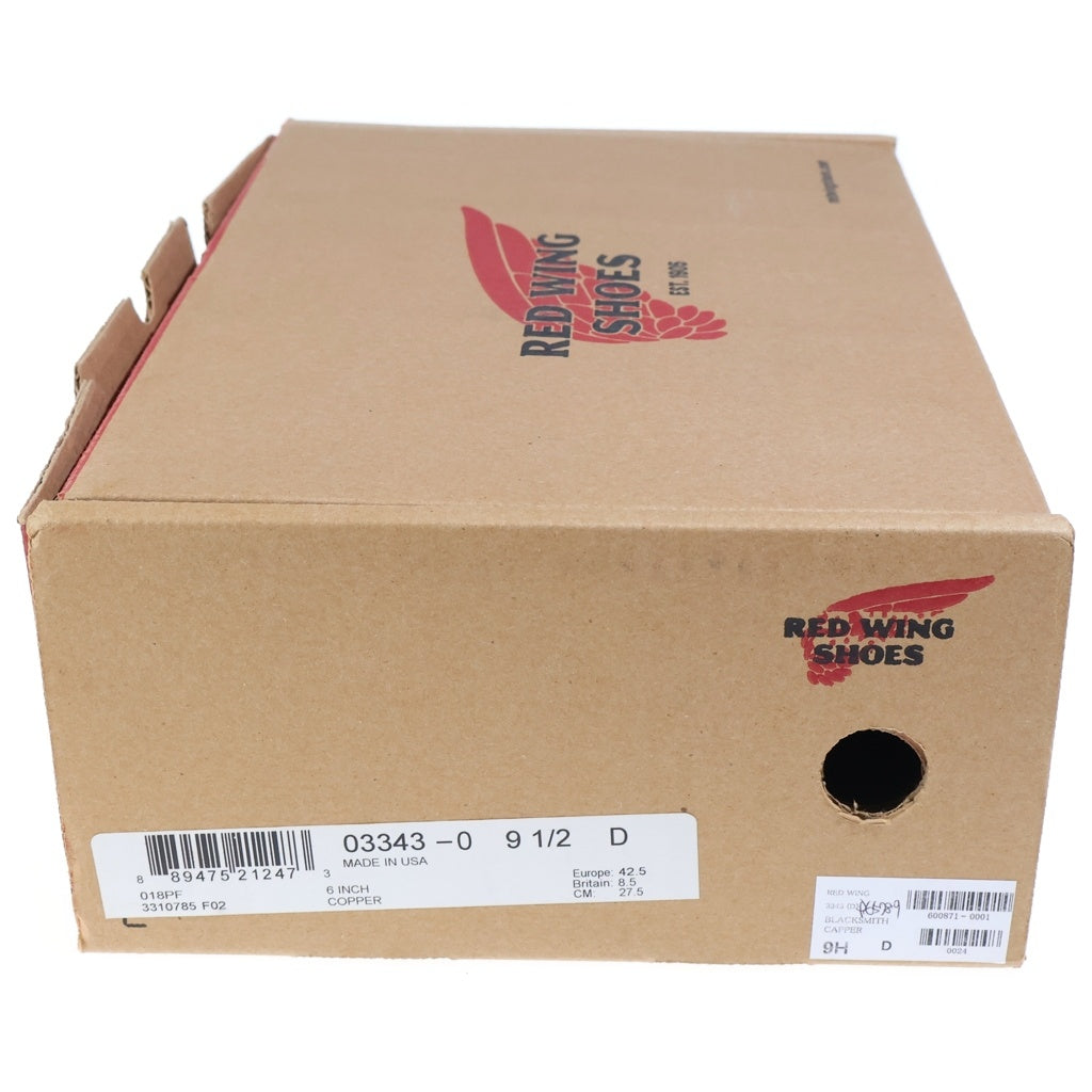 RED WING(レッド ウイング) Blacksmith ブラックスミス レザー ブーツ ブラウン 3343 US9.5