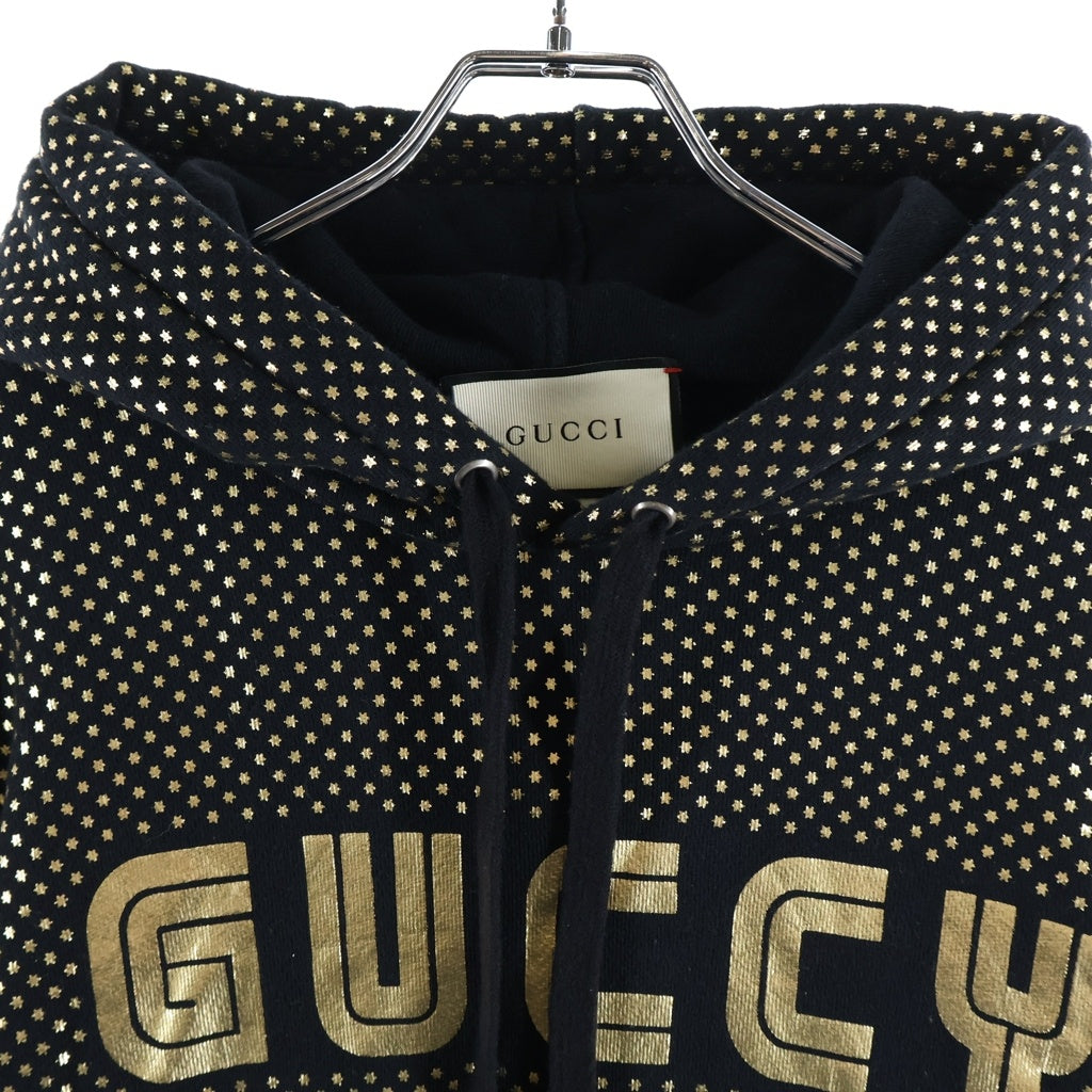 GUCCI(グッチ) Logo Hoodie ロゴフーディ プルオーバー パーカー ブラック 475374 X3N43