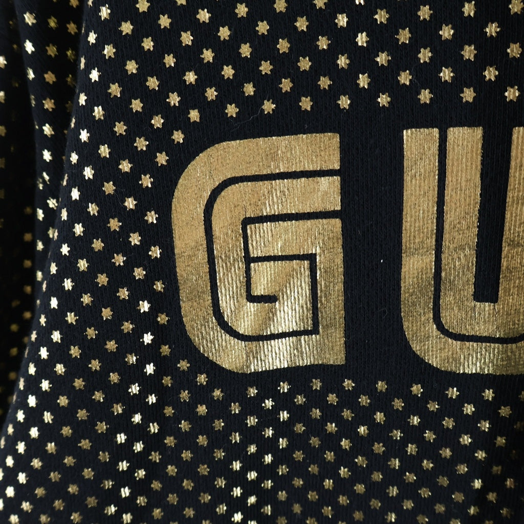GUCCI(グッチ) Logo Hoodie ロゴフーディ プルオーバー パーカー ブラック 475374 X3N43