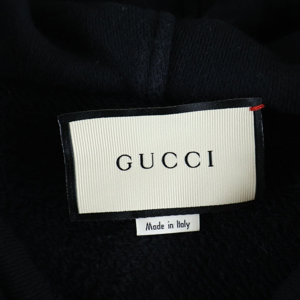 GUCCI(グッチ) Logo Hoodie ロゴフーディ プルオーバー パーカー ブラック 475374 X3N43