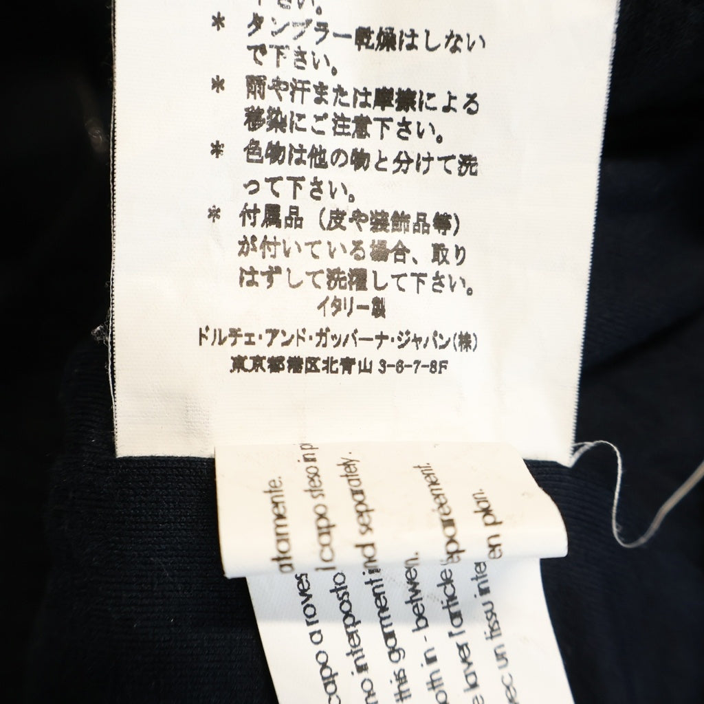 DOLCE & GABBANA(ドルチェアンドガッバーナ) Metal Logo Hoodie メタル ロゴ フーディー サイドライン ジップパーカー ブラック