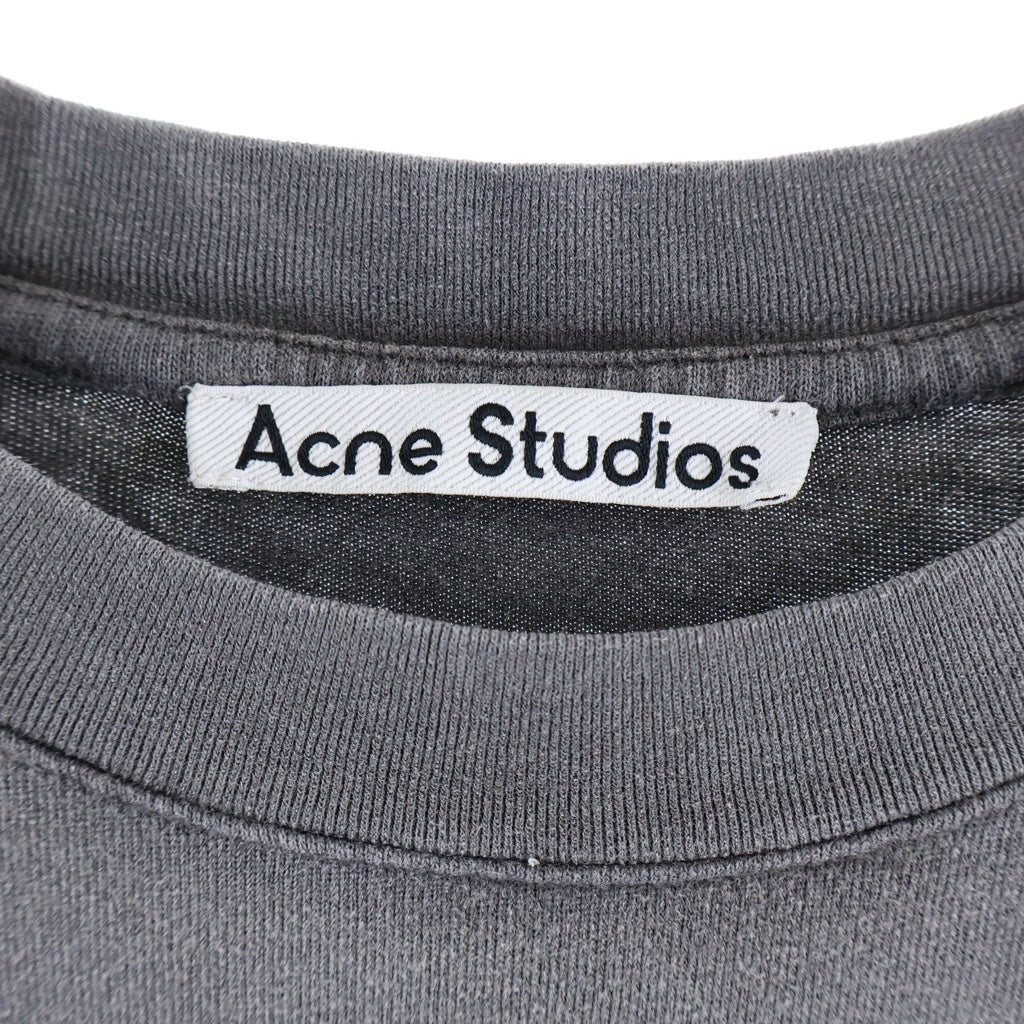 Acne Studios(アクネ ストゥディオズ) Extorr Cotton-Jersey T-Shirt エクストラコットン 半袖Tシャツ グレー FN-MN-TSHI000458