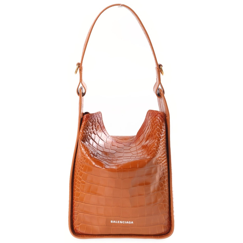 BALENCIAGA(バレンシアガ) ノースサウス 2WAY ショルダーバッグ ハンドバッグ ゴールド金具 ブラウン 659920