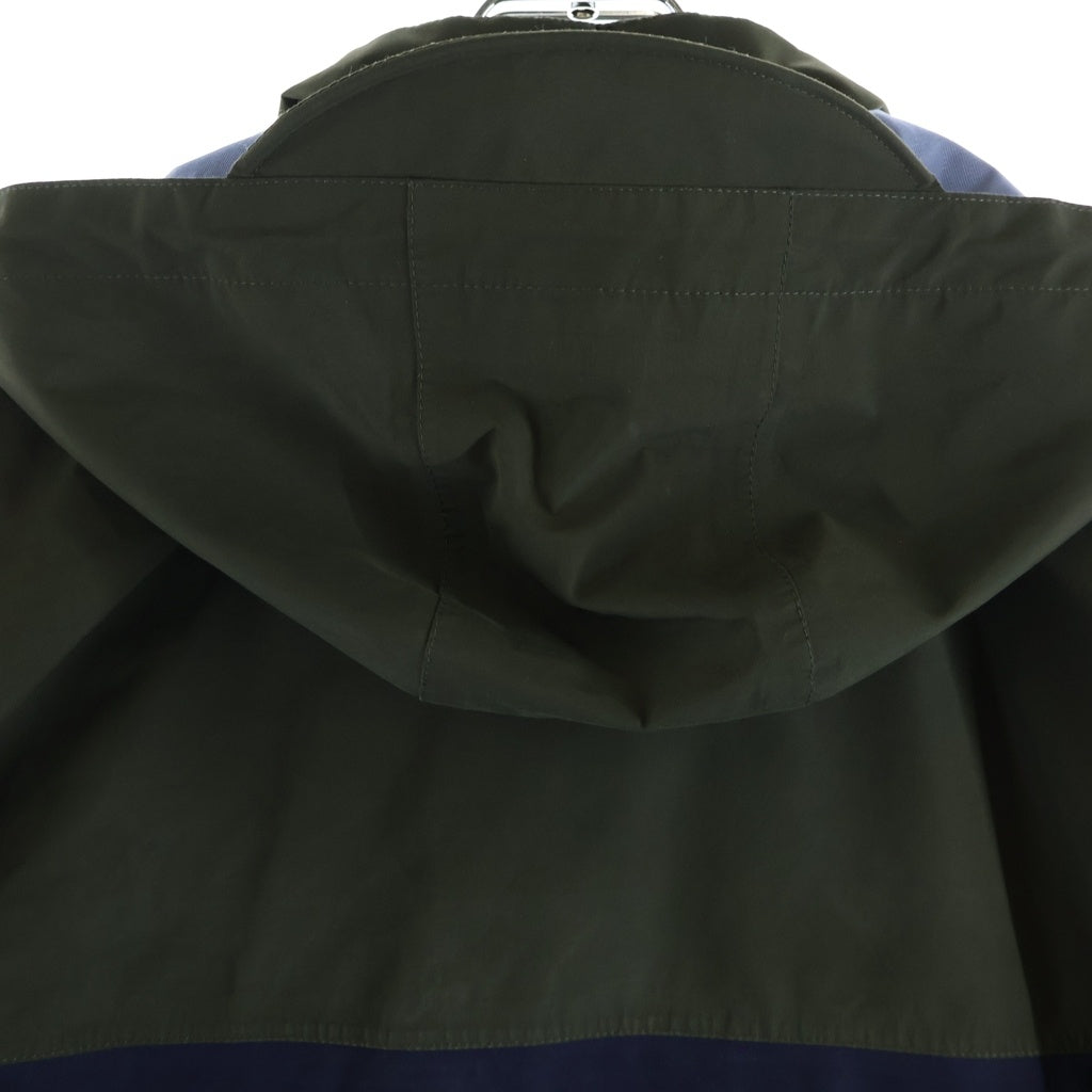 SUPREME(シュプリーム) 15AW Block Stripe Taped Seam Pullover フロントロゴ刺繍 ナイロンジャケット オリーブ/ブルー