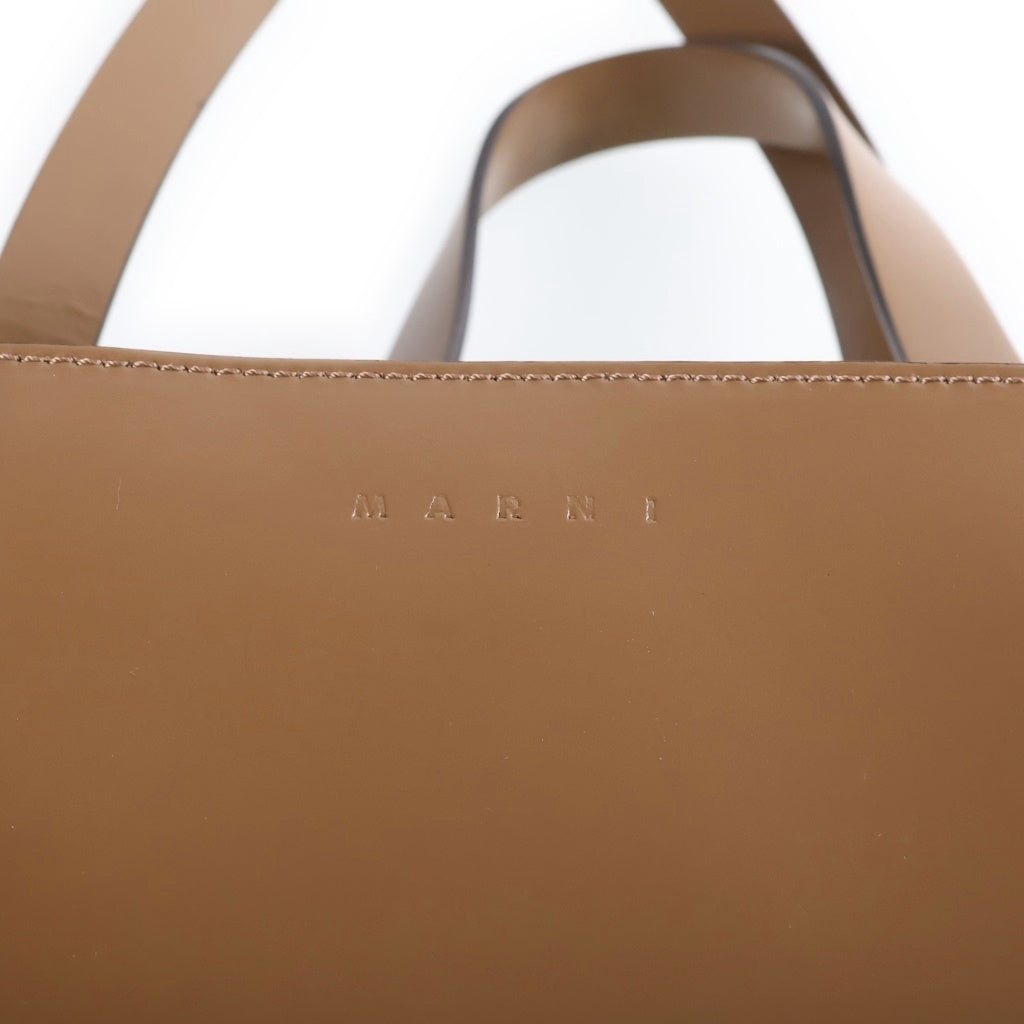 MARNI(マルニ) MUSEO レザー トート ハンドバッグ ブラウン レディース