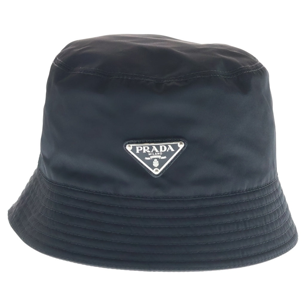 PRADA(プラダ) Re-Nylon トライアングルロゴ バケットハット 帽子 ブラック 1HC137