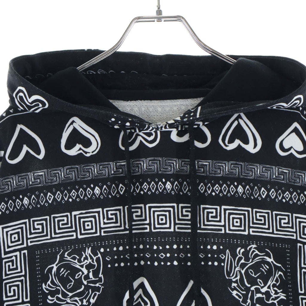 VERSACE(ヴェルサーチ) Bandana print 総柄 バンダナ パーカー フーディー ブラック A230813