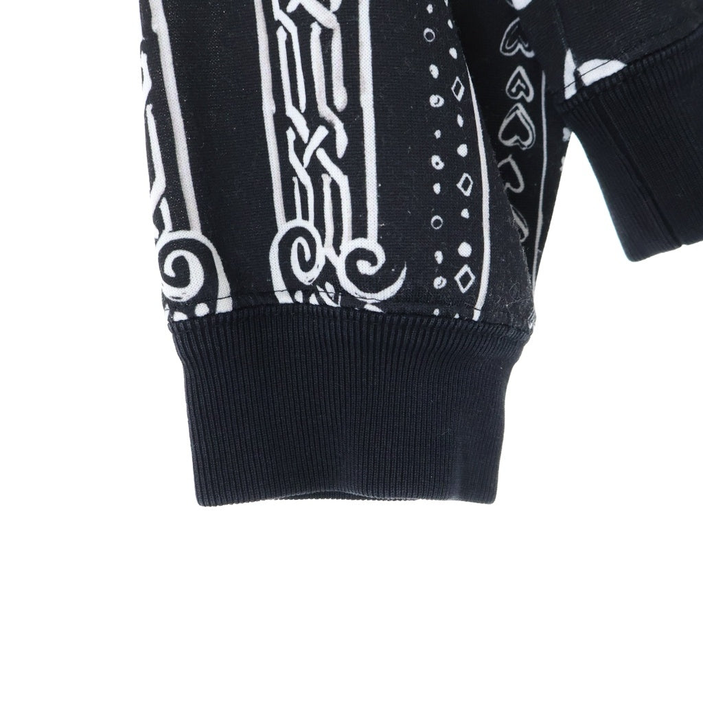 VERSACE(ヴェルサーチ) Bandana print 総柄 バンダナ パーカー フーディー ブラック A230813