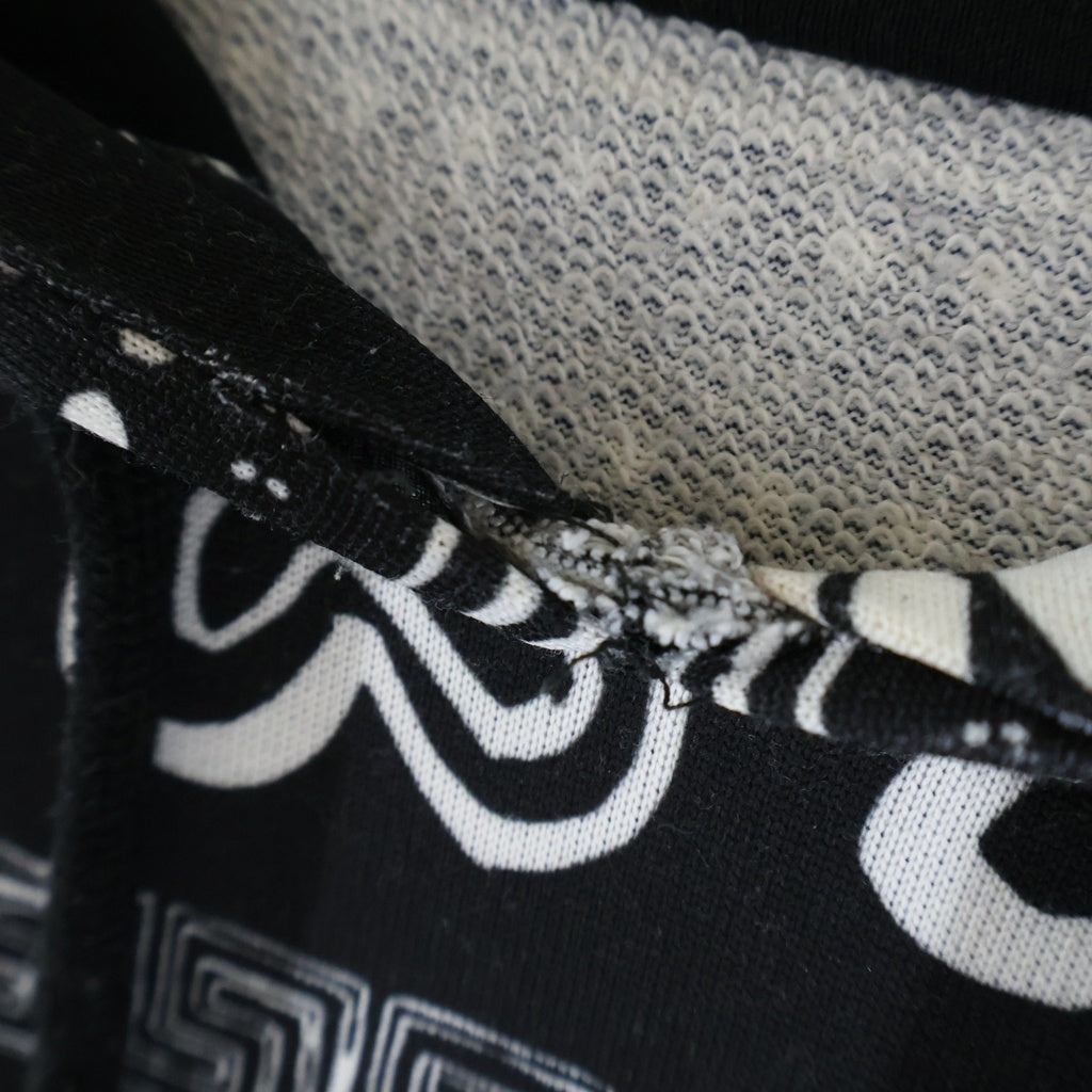 VERSACE(ヴェルサーチ) Bandana print 総柄 バンダナ パーカー フーディー ブラック A230813