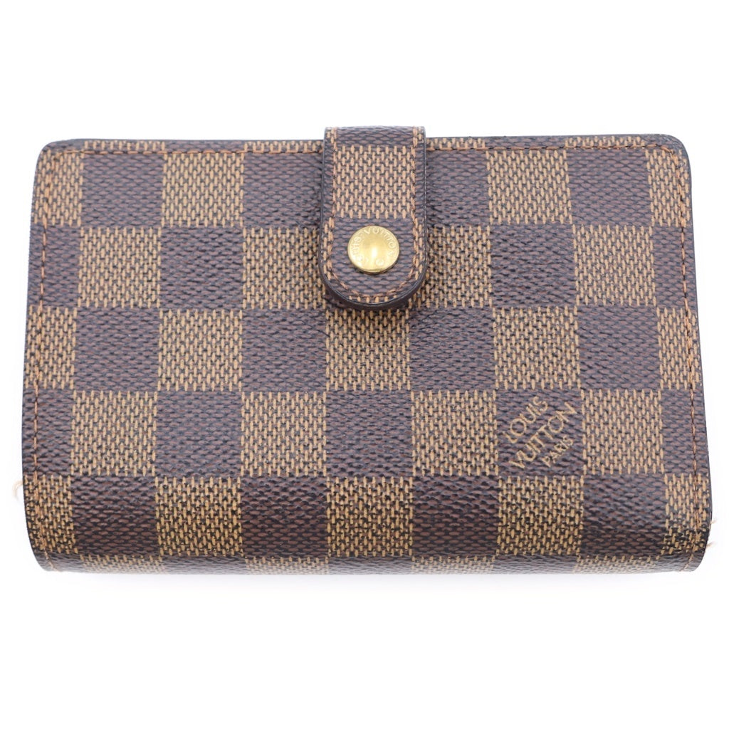 LOUIS VUITTON(ルイヴィトン) ダミエ ポルト モネ ビエ ヴィエノワ がま口付き 二つ折り財布 ブラウン N61664 レディース