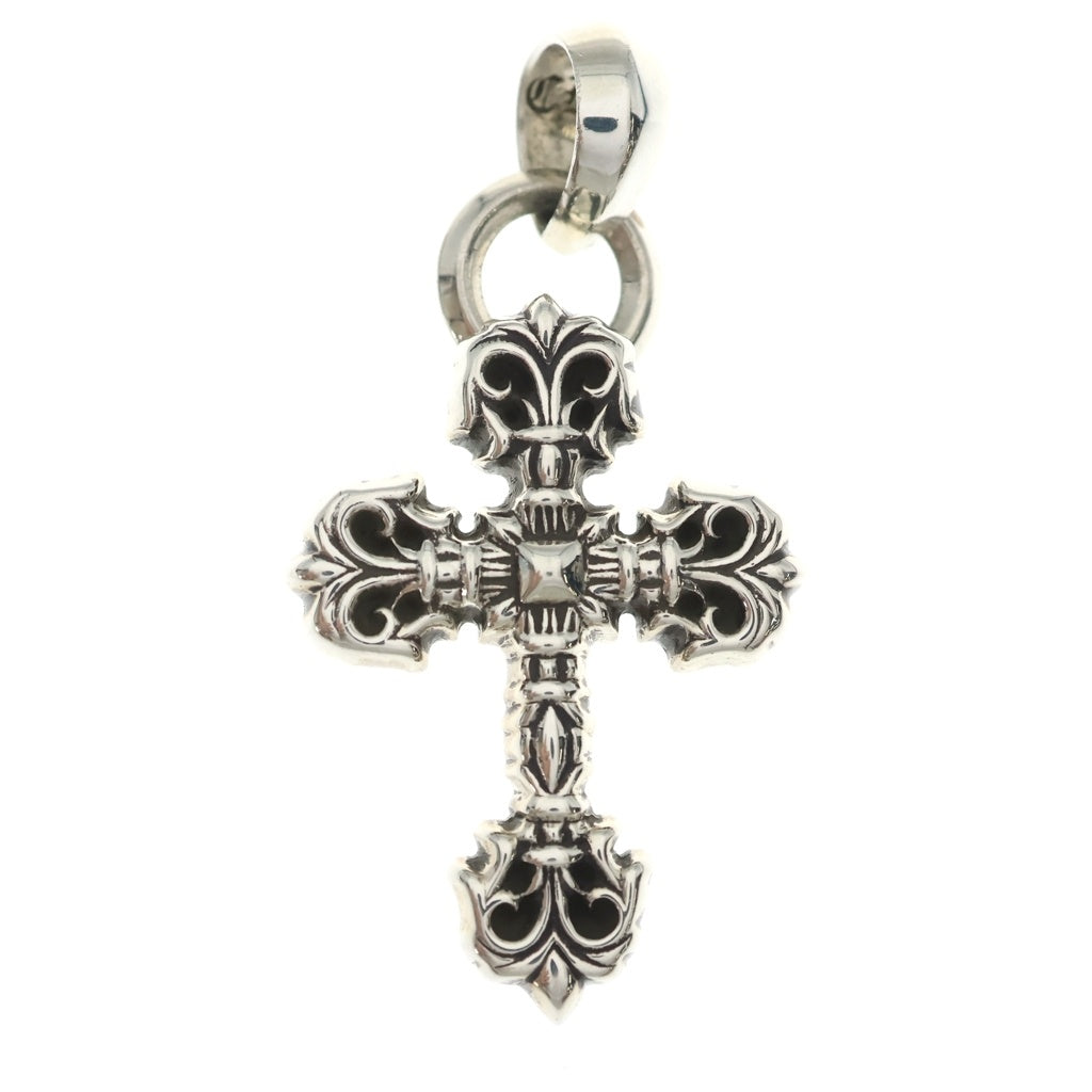 CHROME HEARTS(クロムハーツ) FILIG CROSS-XSM W BALE フィリグリークロスXSベイル wベイル ネックレストップ シルバー