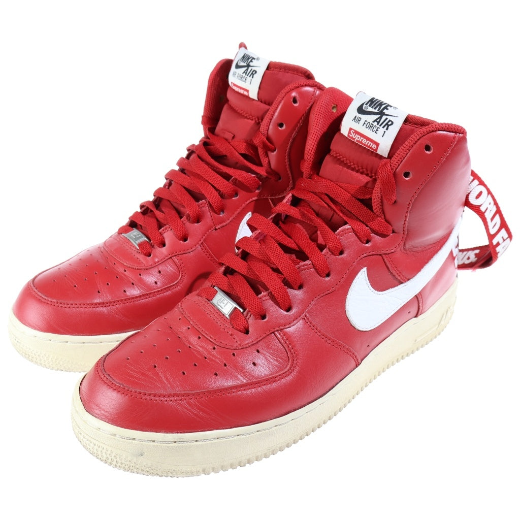 NIKE(ナイキ) 14AW ×SUPREME AIR FORCE 1 HIGH WORLD FAMOUS エアフォース1 ハイ ワールド フェイマス ハイカットスニーカー US12/30cm 698696 610