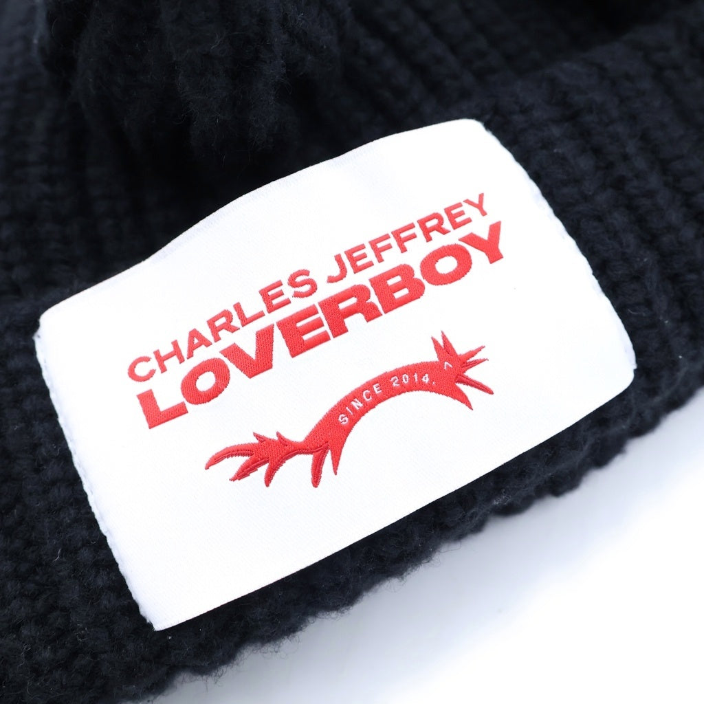 CHARLES JEFFREY LOVERBOY(チャールズジェフリーラバーボーイ) BERSERKER BEANIE バーサーカー ビーニー ニット帽 ブラック