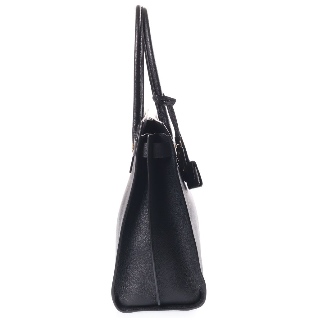SAINT LAURENT PARIS(サンローランパリ) サックドジュール スープル レザートートバッグ ブラック 647168