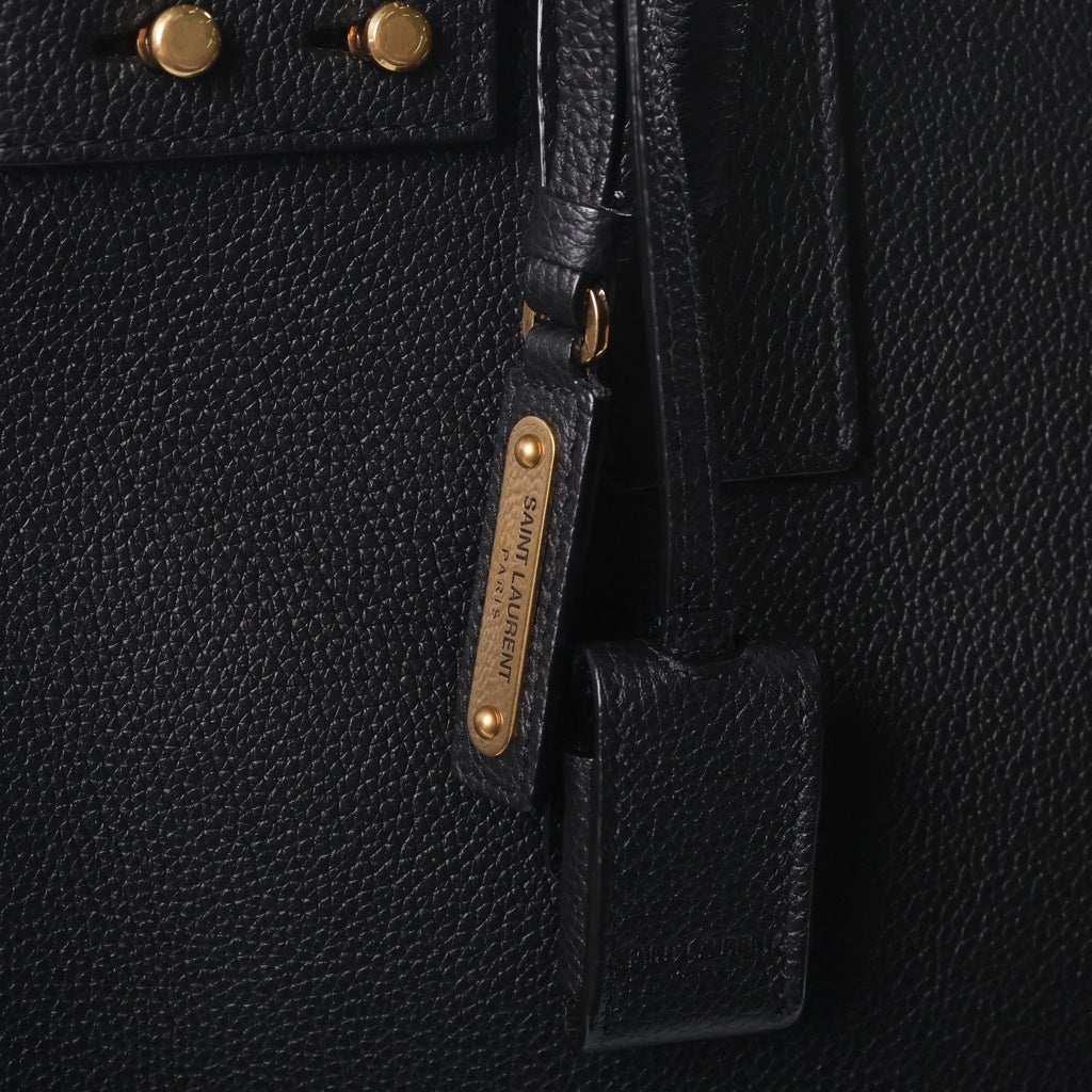 SAINT LAURENT PARIS(サンローランパリ) サックドジュール スープル レザートートバッグ ブラック 647168