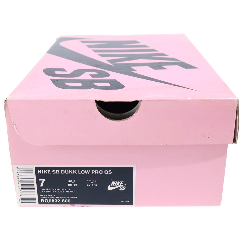 NIKE(ナイキ) ×Girls Don't Cry SB DUNK LOW PRO QS BQ6832-600×ガールズドントクライ ダンク ローカットスニーカー US7/25.0cm レッド BQ6832-600