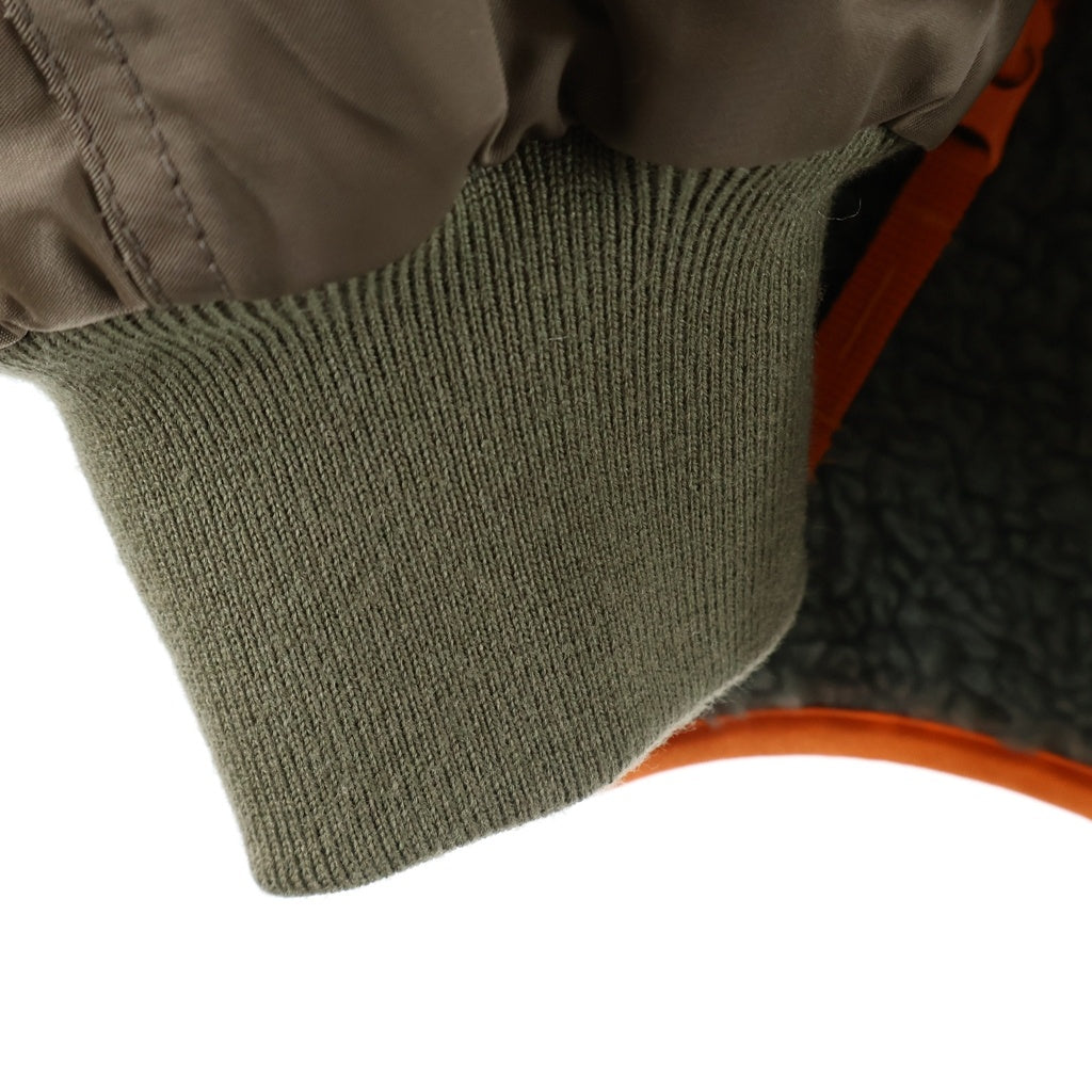 kolor BEACON(カラービーコン) 24AW ナイロン ツイルボア ドッキングブルゾン ジャケット カーキ/ブラウン 24WBM-G02134