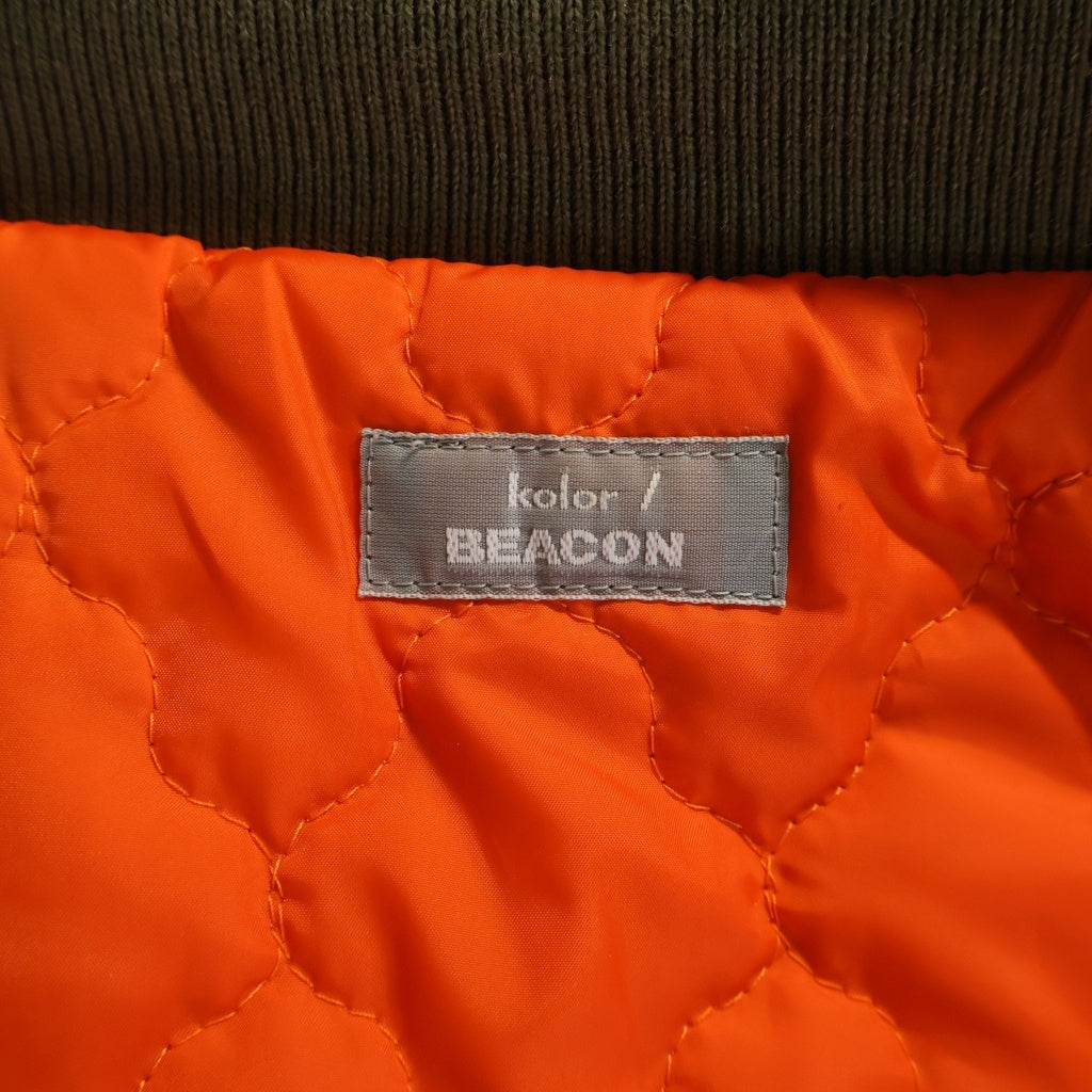 kolor BEACON(カラービーコン) 24AW ナイロン ツイルボア ドッキングブルゾン ジャケット カーキ/ブラウン 24WBM-G02134