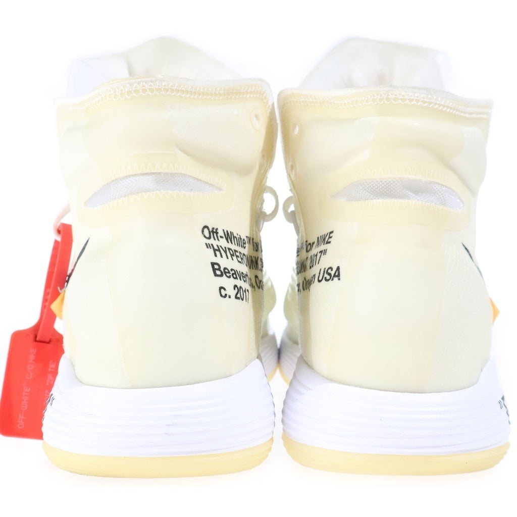 NIKE(ナイキ) ×OFF-WHITE REACT HYPERDUNK 2017 FLYKNIT ハイカットスニーカー ホワイト US10.5/28.5cm AJ4578-100