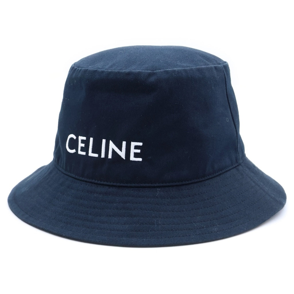 CELINE(セリーヌ) フロントロゴ刺繍 バケットハット 帽子 ブラック 2AUO4968P