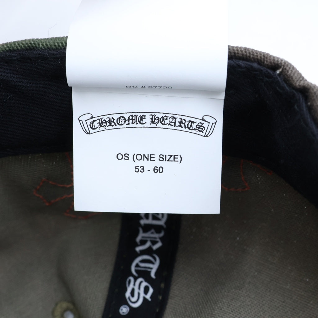 CHROME HEARTS(クロムハーツ) CH HAT クロスパッチ CH刺繍 ベースボールキャップ 帽子 カモ/オレンジ