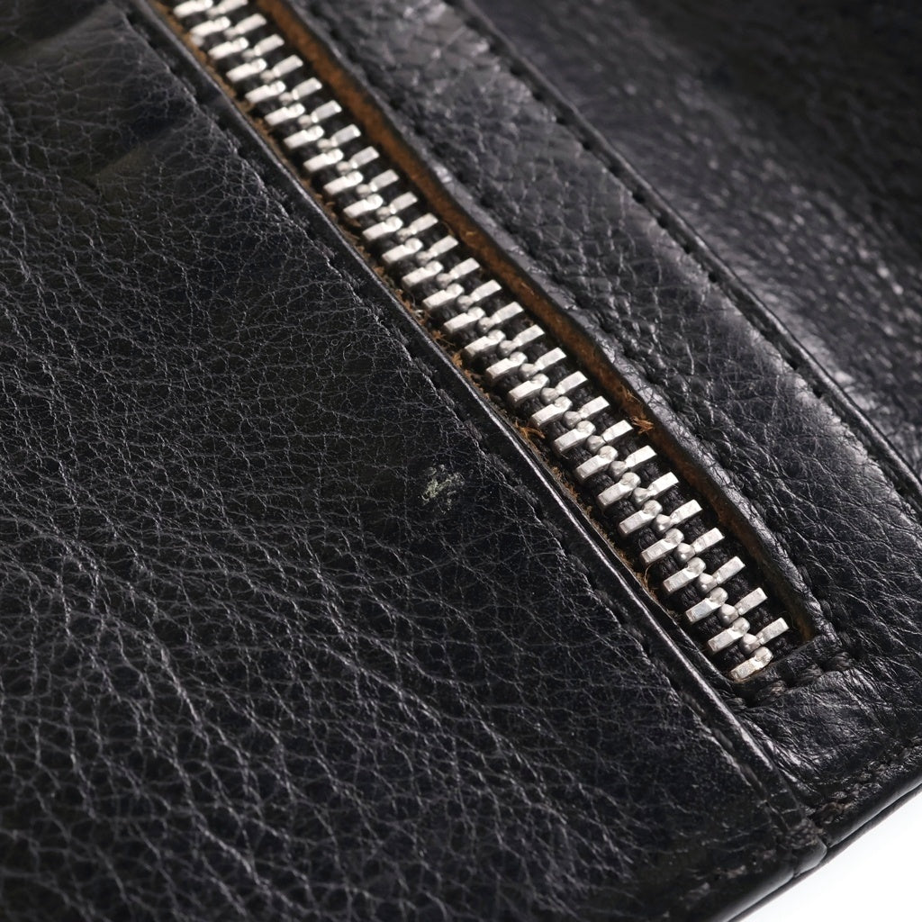 CHROME HEARTS(クロムハーツ) WAVE ウェーブ レザーウォレット 財布 ブラック BCA375